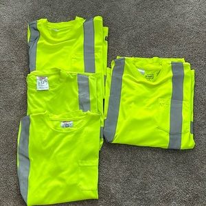 Lot of Hi Vis protective clothing with reflective stripe- 3 short sleeve, 1 long